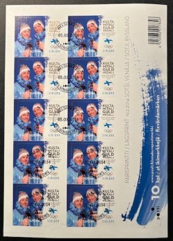 Finland Finnland Finlande 2014 Olympic games Sochi Olympics Gold medals sheetlet CTO