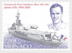 Monaco 2024 60th Anniversary Of The Jeanne D’arc Helicopter Carrier ship stamp MNH