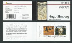 Finland Finnland Finlande 1999 Hugo Simberg painting set of 2 stamps in block in booklet MNH