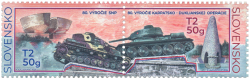 Slovakia 2024 WWII 80th Anniversary of the Slovak National Uprising Tanks strip of 2 stamps MNH