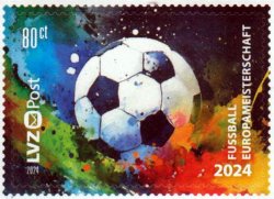 Germany Deutschland Allemagne 2024 Football EURO stamp LVZpost MNH
