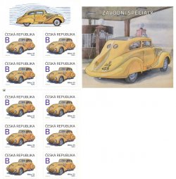 Czech Tschechien Tchèque 2024 Definitives transport car Wikov 35 10 stamps in booklet MNH