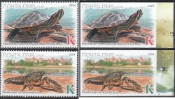 Russian occupation of Moldova ( Transnistria ) 2024 Europa CEPT Underwater fauna set of 2 perforated and imperforated stamps MNH