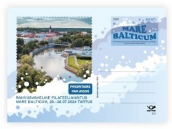 Estonia Estland Estonie 2024 Mare Balticum Philatelic Exhibition Tartu Stationary postcard mint