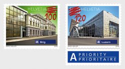 Switzerland Schweiz Suisse 2024 Overprints on Swiss Railway Stations Definitives Set of 2 stamps MNH