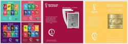 Qatar 2022 FIFA World Cup Football Soccer FULL set of 6 blocks and sheetlets with high face value golden folio MNH