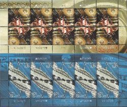 Latvia 2012 Europa CEPT Visit to Latvia Opera Ballet Theatre Riga Set of 2 sheetlets MNH