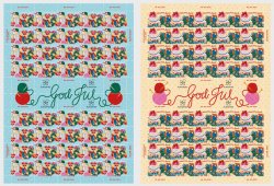 Aland Islands Åland Finland 2024 Christmas set of 2 sheets with all types labels each MNH