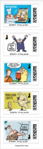 Finland Finnland Finlande 2024 Fingerpori Comics Posti Strip of 5 stamps MNH