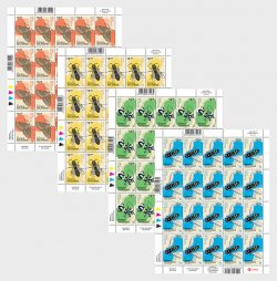 New Zealand 2024 Insects Butterflies Native Pollinators Set of 4 sheetlets MNH
