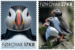 Faroe Islands Denmark 2021 Europa endangered wildlife birds on the rocks set of 2 stamps MNH