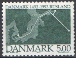 Denmark 1993 500th of the establishment of treaty relations between Russia and Denmark Joint issue Stamp MNH