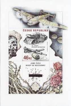Czech Tschechien Tchèque 2017 WWII 75th Anniversary of Operation Anthropoid block MNH