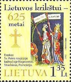 Lithuania 2012 625 years of Christianity in Lithuania Stamp mint