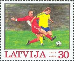Latvia Lettland Lettonie 2004 Football European Championship in Portugal Soccer Stamp MNH