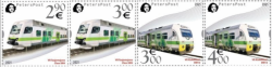 Finland 2021 European Year of Rail Commuter trains Peterspost Set of 4 stamps MNH