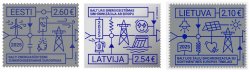 Estonia Latvia Lithuania 2025 Integration of the Baltic States into the European electricity system Joint issue Set of 3 stamps MNH