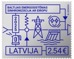 Latvia 2025 Integration of the Baltic States into the European electricity system Stamp MNH