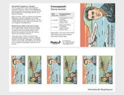 Faroe Islands Denmark 2025 Airplanes Famous Pilots Booklet with self-adhesive stamps MNH