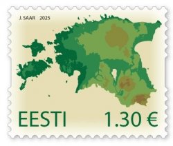 Estonia 2025 Topographical state map Stamp MNH