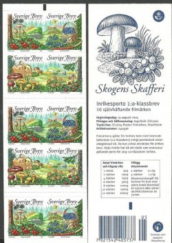 Sweden Schweden Suède 2004 Forest nature Mushrooms Berries Butterflies Sheetlet / booklet MNH