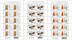 Portugal 2025 Europa CEPT Archeology Set of 3 issues Portugal Azores Madeira sheetlets MNH