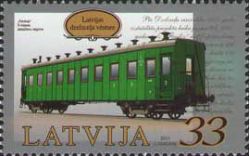 Latvia Lettland Lettonie 2011 Railway history Riga railcar factory "Phoenix" stamp MNH
