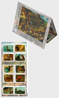 Belgium Belgique Belgien 2025 Art Pieter Bruegel painting Set of 10 stamps in booklet MNH