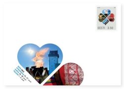 Estonia 2025 ESTO Festival Stockholm Narva Tallinn Stationary postcard with imprinted original stamp mint