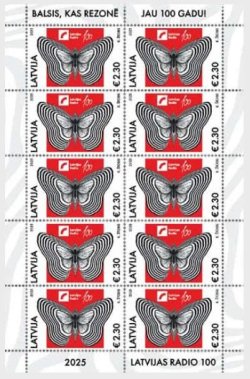 Latvia 2025 Radio in LV 100 ann Sheetlet MNH
