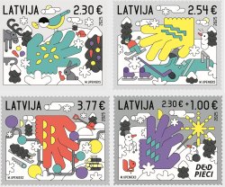 Latvia 2025 Christmas Set of 4 stamps MNH