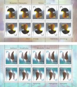 Lithuania Litauen Lituanie 1997 Mushrooms set of 2 sheetlets MNH
