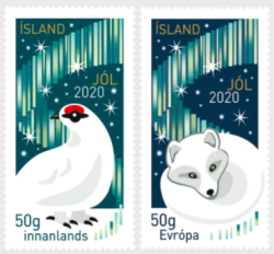 Iceland Island Istande 2020 Christmas Polar fauna Set of 2 stamps MNH
