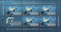Montenegro 2025 Nature Protection Mediterranean Monk Seal Sheetlet with label MNH