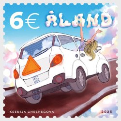 Aland Finland 2025 Moped Car Stamp MNH