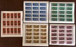 USSR Russia 1978 History of Russian Locomotives Steam trains set of 5 sheetlets MNH