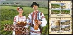 Moldavia Moldova 2012 Europa CEPT Kurki monastery and the village of Small Mici booklet with 2 limited edition block's MNH