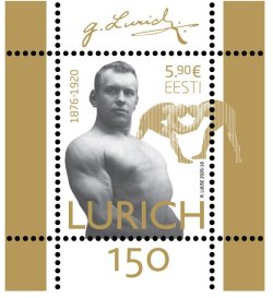 Estonia 2026 Georg Lurich 150 ann legendary strongman athlete Block MNH