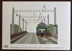 Czech 2026 Bechyně Railway Bridge Train Limited edition Graphic Sheet issued by Czech Post 