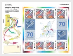 Spain 2026 Europa CEPT 70 ann Joint issue Block / sheetlets with labels MNH