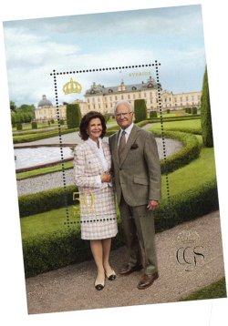 Sweden 2026 Royal golden anniversary Block MNH