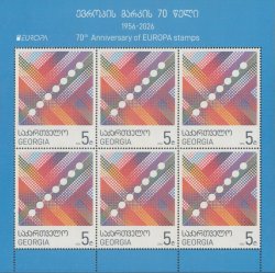 Georgia 2026 Europa CEPT 70 ann Joint issue Sheetlet MNH