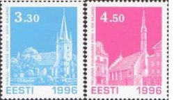 Estonia 1996 Christmas Churches Set of 2 stamps MNH