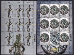 Slovenia 2025 Europa CEPT Archeology Set of 2 sheetlets with labels MNH