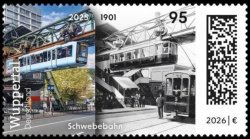 Germany 2026 Wuppertal Suspension Railway Train Tram Stamp MNH