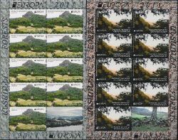 Nagorno-Karabakh Europe 2011 Forests set of 2 sheetlets of 9 stamps and 1 label each