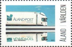 Aland islands Åland Finland 2017 Post truck Scania G450 LB6X2 Euro 6 Stamp MNH