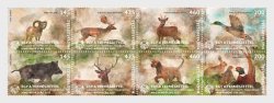Hungary 2021 One With Nature World Of Hunting And Nature Exhibition set of 8 stamps in block 2x4 MNH