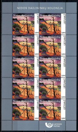 Lithuania 2026 Nida Artists Colony Painting Joint Germany Sheetlet MNH