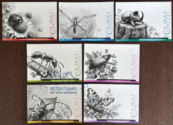 Ukraine 2024 Insects butterflies bugs set of 7 postcards